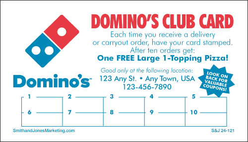Domino's Club Card (2-Sided)