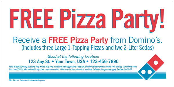 Free Pizza Party Coupon