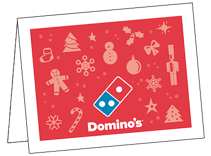 Christmas Symbols Notecard (Red)