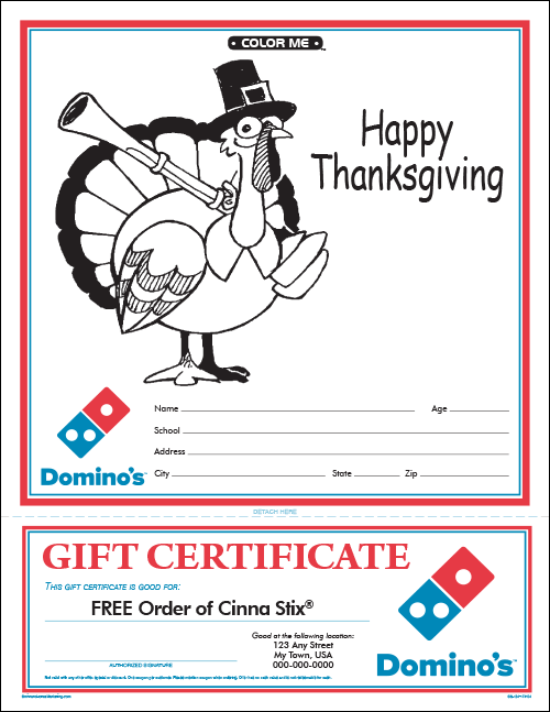 Thanksgiving Color Me Sheet