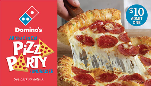 Pizza Party Fundraising Card (2-Sided)