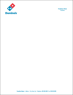 Domino's Letterhead