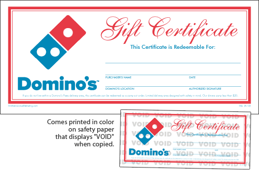Safety Paper Gift Certificate - Fancy (Single) - Click Image to Close