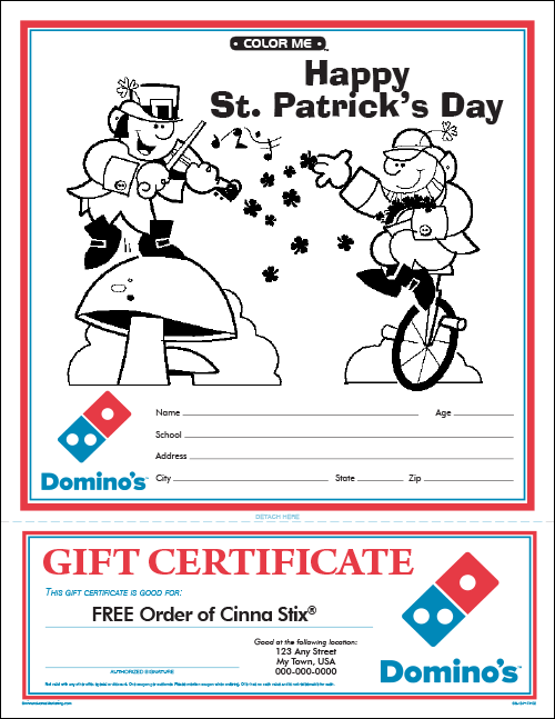 St. Patrick's Day Color Me Sheet - Click Image to Close