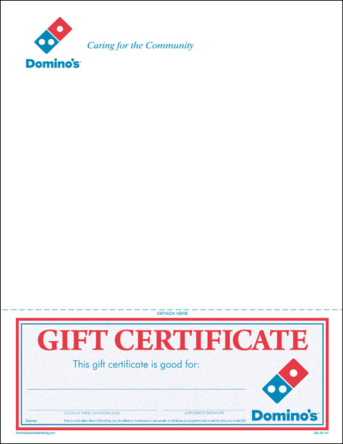 Letter with Promotional Gift Certificate