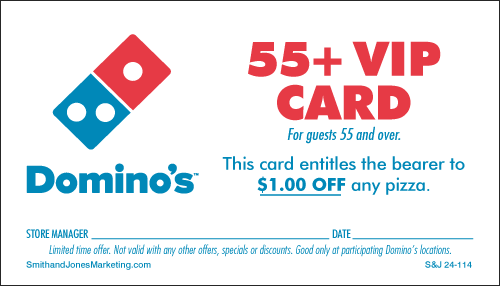 55+ V.I.P. Card ($1 Off)