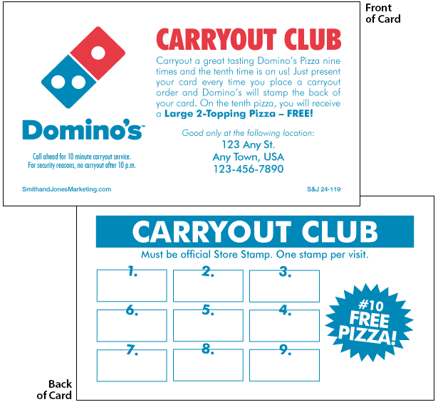 Carry Out Club Card (2-Sided)