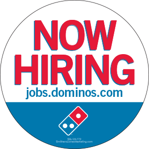 Now Hiring Sticker