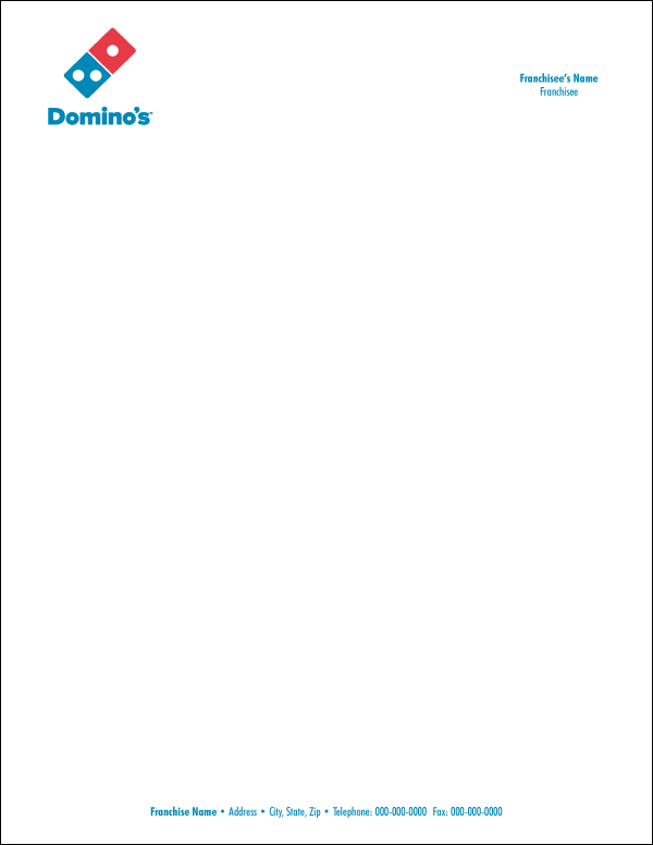 Domino's Letterhead