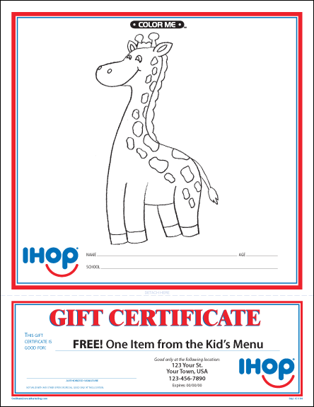 Giraffe Color Me Sheet