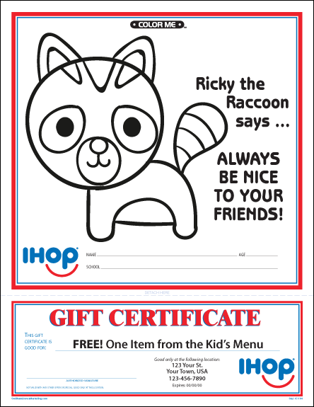 Ricky the Racoon Color Me Sheet