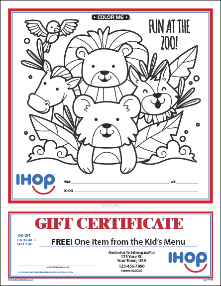 Fun at the Zoo Color Me Sheet