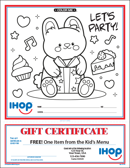 Let's Party Color Me Sheet
