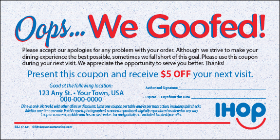 Oops ... We Goofed! Coupon
