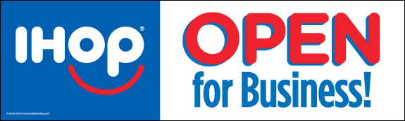 "Now Open for Business" Banner