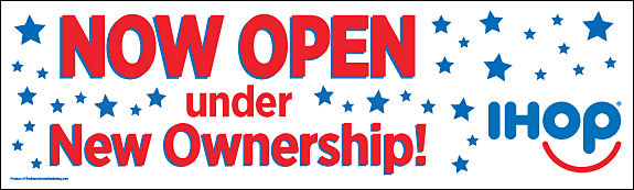 "Now Open Under New Ownership" Banner