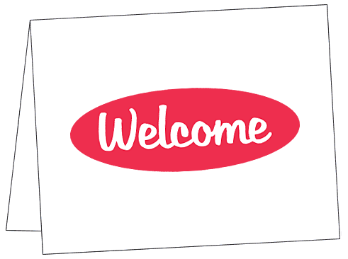 "Welcome" Note Card with Envelope
