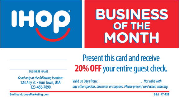 Business of the Month BCS Card (w/Line for Business Name)
