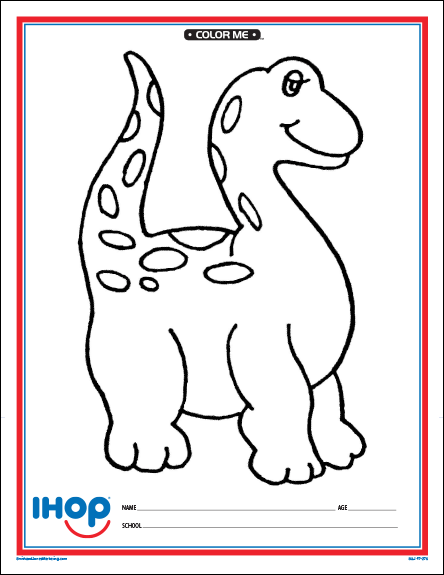 Dinosaur Color Me Sheet