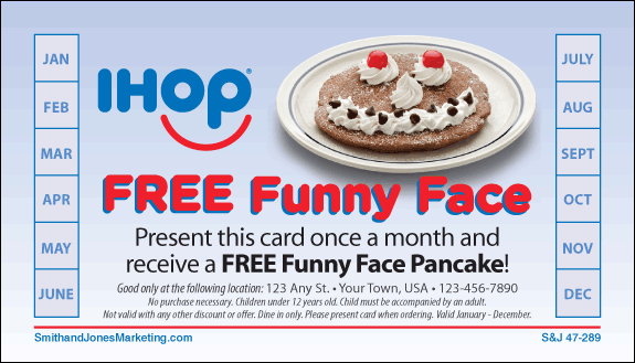 Free Funny Face Once a Month for 1 Year BCS Card