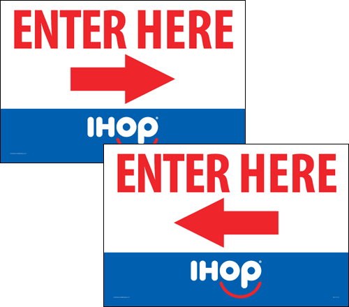 Enter Here Yard Sign