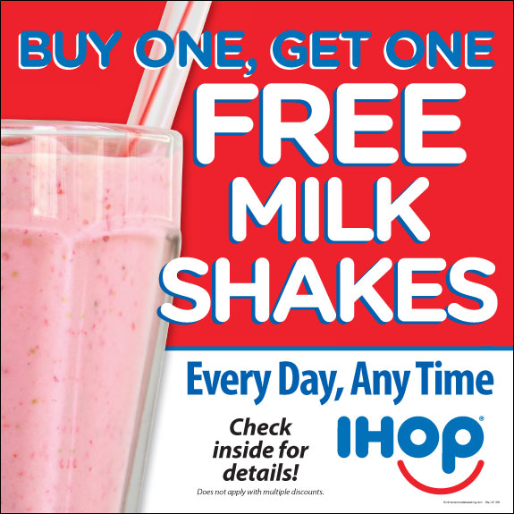 BOGO Milkshake Window Cling (Red & Blue) [3' x 3']