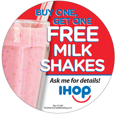 BOGO Milkshake Crew Button (Red & Blue)