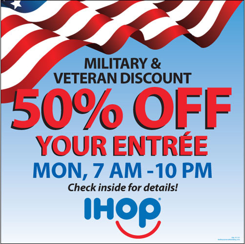 Military Discount Window Cling (3' x 3')