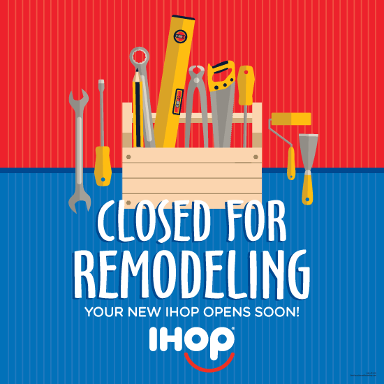 "Closed for Remodeling" Window Cling (3' x 3')