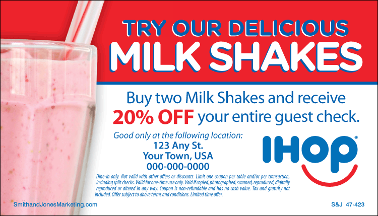 Milk Shake Discount BCS Card (Red & Blue)