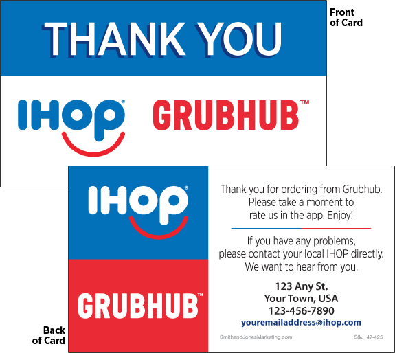 Grubhub Thanks BCS Card (2-Sided)