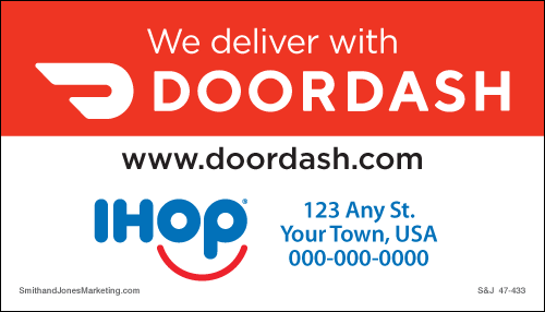 We Deliver With Doordash BCS Card