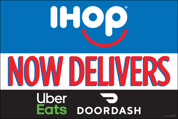 Now Delivering Yard Sign (Uber Eats and Doordash)