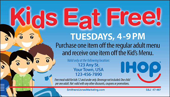 Kids Eat Free BCS Card