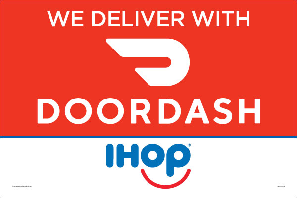 We Deliver with Doordash Yard Sign