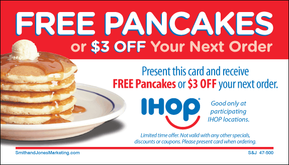 Free Pancakes or $3 Off BCS Card (Stock)