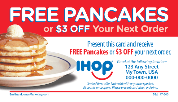 Free Pancakes or $3 Off BCS Card