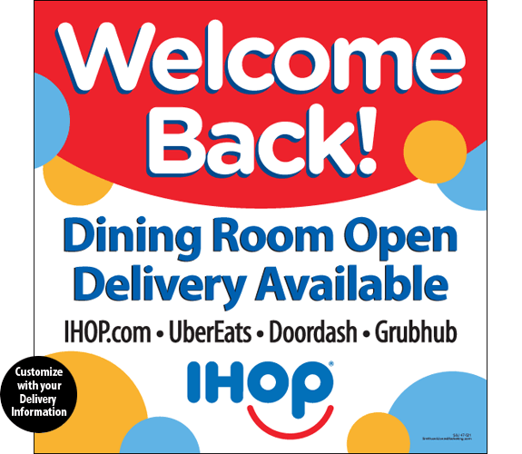 "Welcome Back" Window Cling (Colored Circles) [2' x 2']