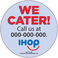 We Cater with Phone Number Sticker