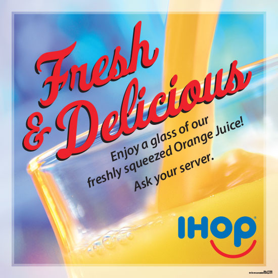Freshly Squeezed Orange Juice Window Cling (2' x 2')