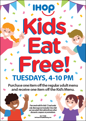 Kids Eat Free Table Talker