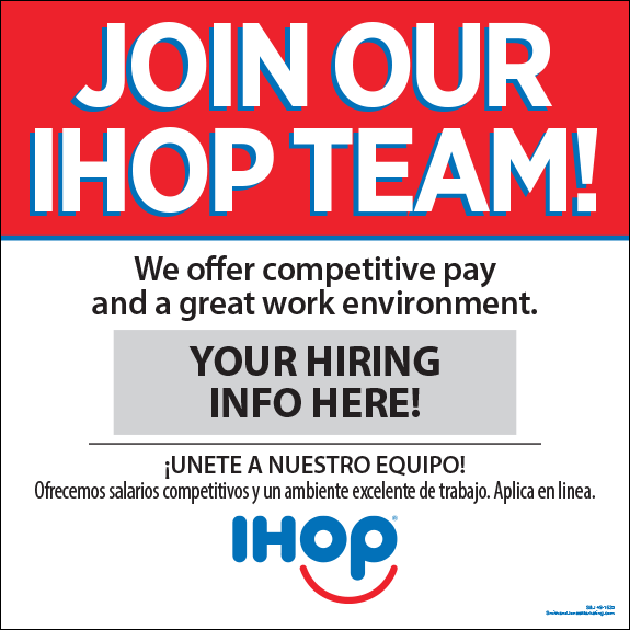 Join Our IHOP Team Window Cling (2' x 2')