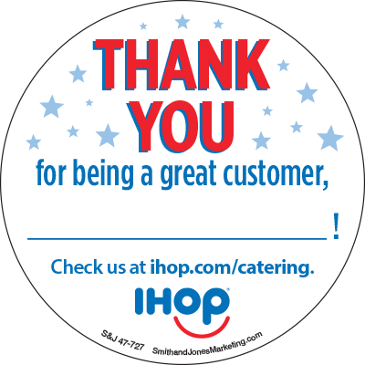 Catering Thank You Sticker (With Space for Name)