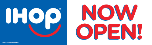 "Now Open" Banner