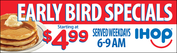 Early Bird Specials Banner - Click Image to Close