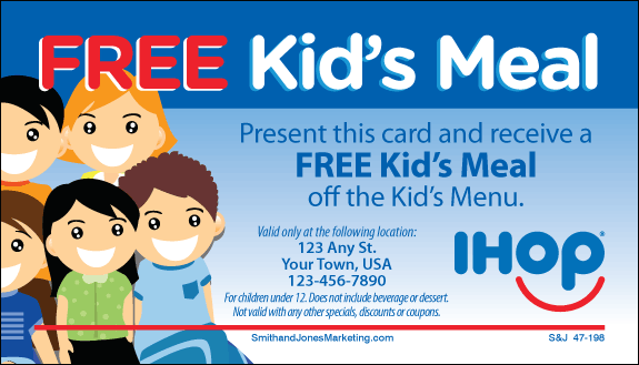 Free Kids Meal BCS Card - Click Image to Close