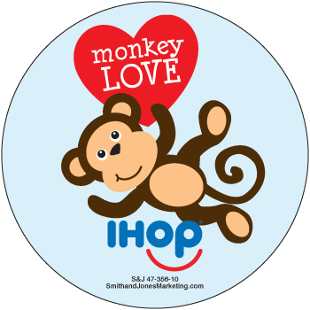 Valentine's Day Monkey Sticker - Click Image to Close