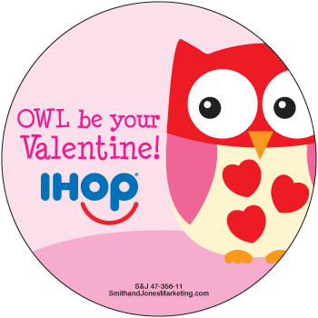 Valentine's Day Owl Sticker - Click Image to Close