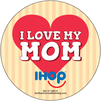 Mother's Day I Love Mom Sticker - Click Image to Close