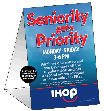 Seniority Gets Priority Table Tent - Click Image to Close